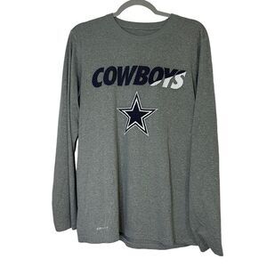 Nike NFL Dallas Cowboys gray long sleeve logo shirt men’s size M